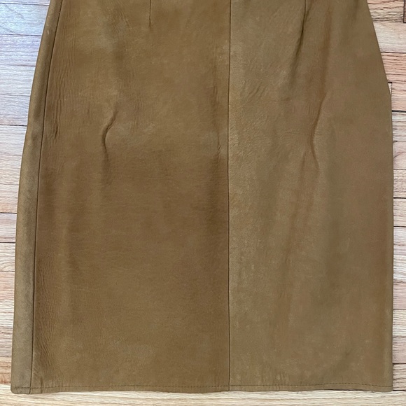 Vintage Tan Leather Skirt - Picture 3 of 13